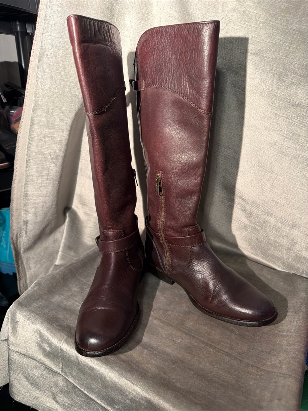 FRYE Women’s ‘Phillip’ Riding Equestrian Leather Knee High Brown Boots Size 10B